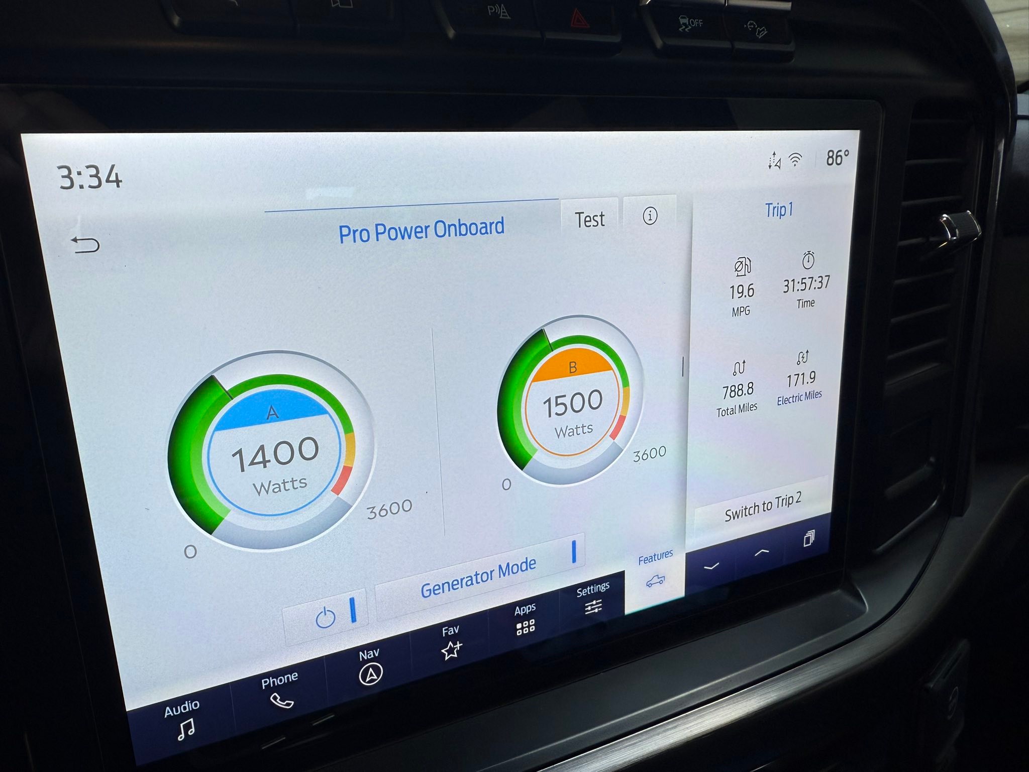 Ford F150 Pro Power Onboard test with and without AC