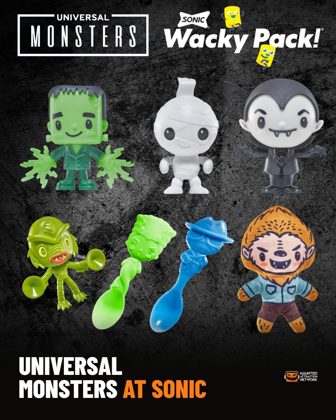 Universal Monsters have crept into Sonic's Wacky Pack Kids Meal