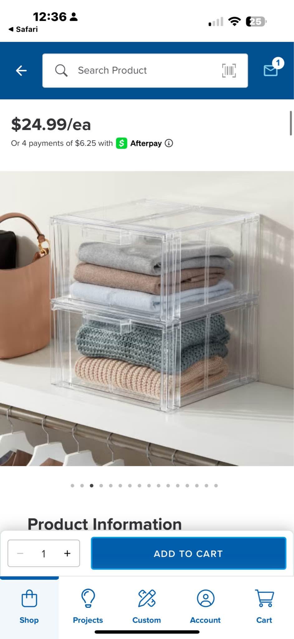 The Container Store Clearline Stackable Sweater Drawer - Storage ...