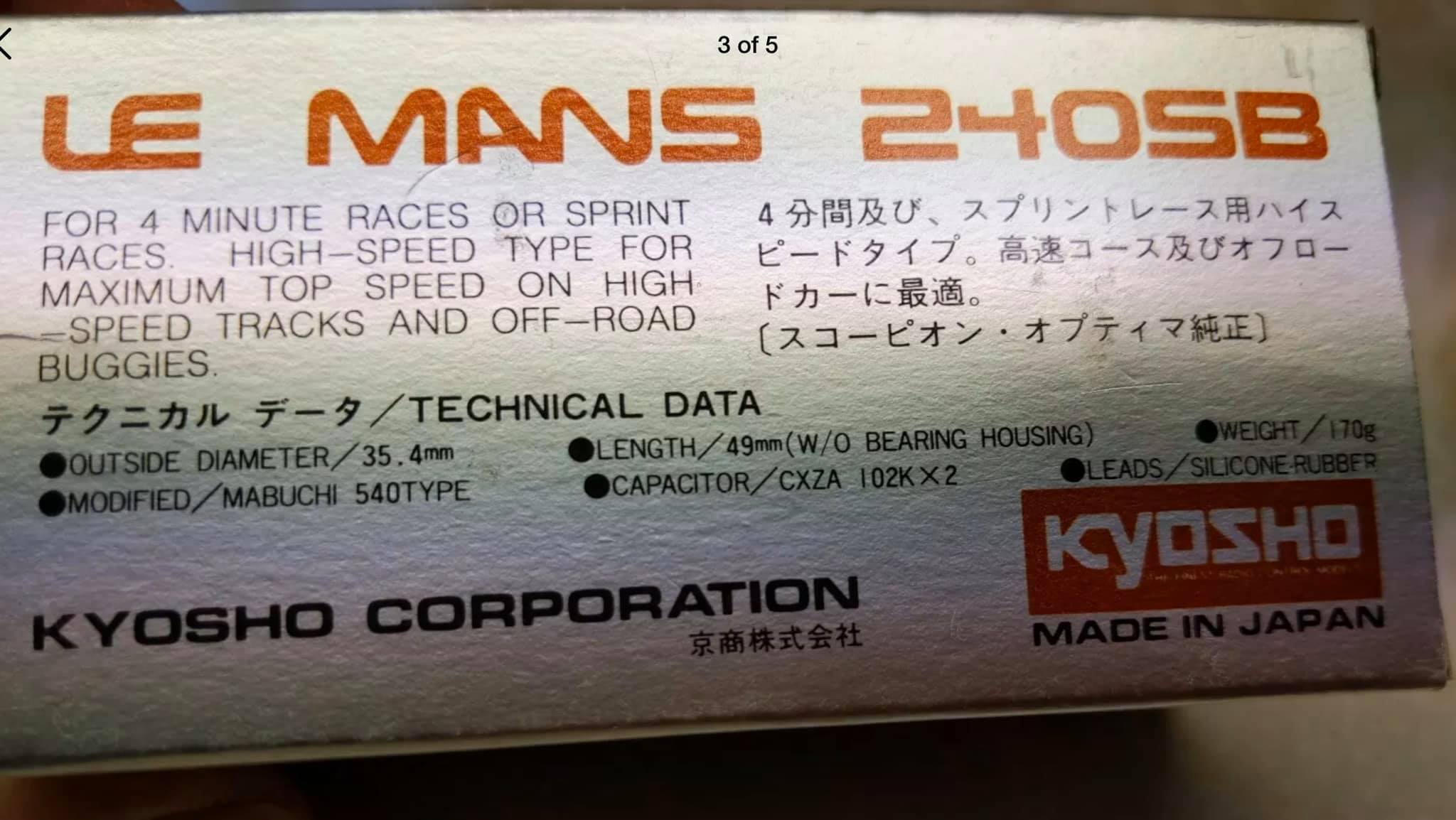 I've managed to get hold or a rare mint Kyosho Le Mans 240SB