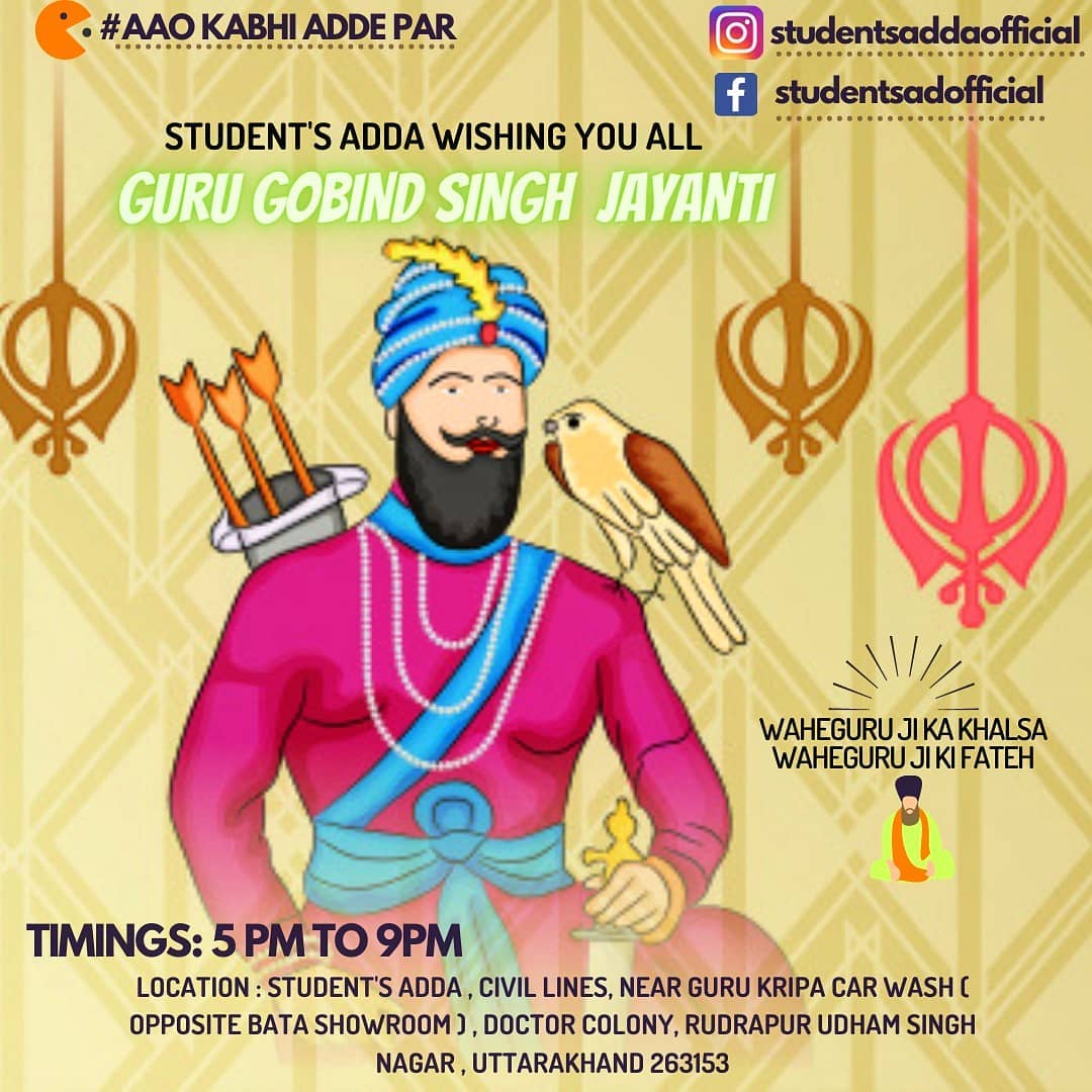 Student's Adda - STUDENT'S ADDA WISHING YOU ALL GURU GOBIND SINGH ...