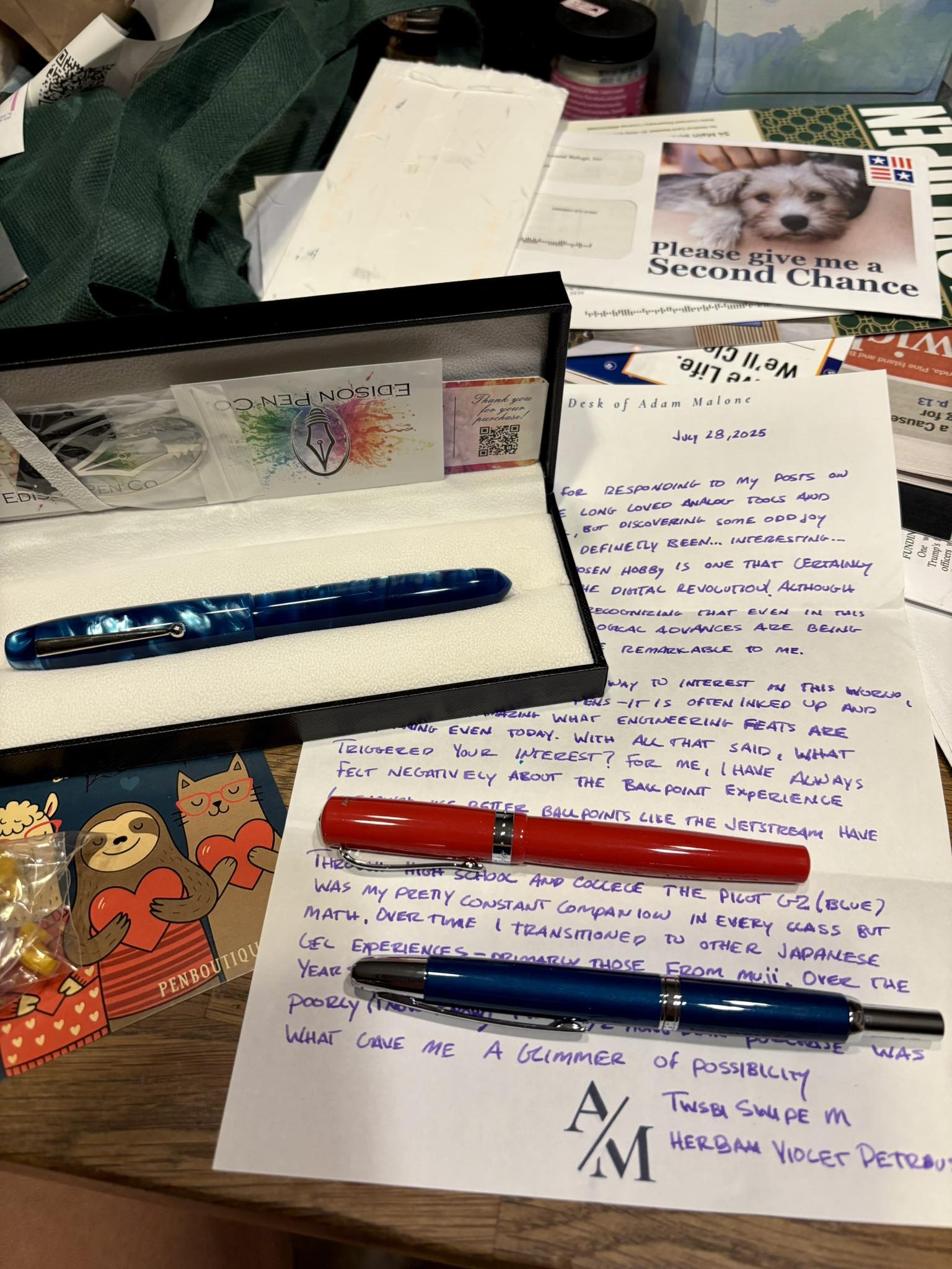 Favorite fountain pens and inks for vacation