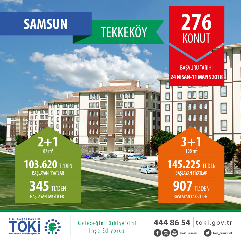 toki samsun tekkekoy de insasi devam eden 276 konut facebook