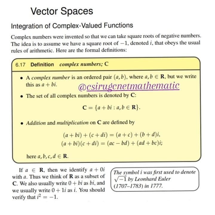 Vector Spaces Integration... - CSIR UGC NET Mathematics Exam
