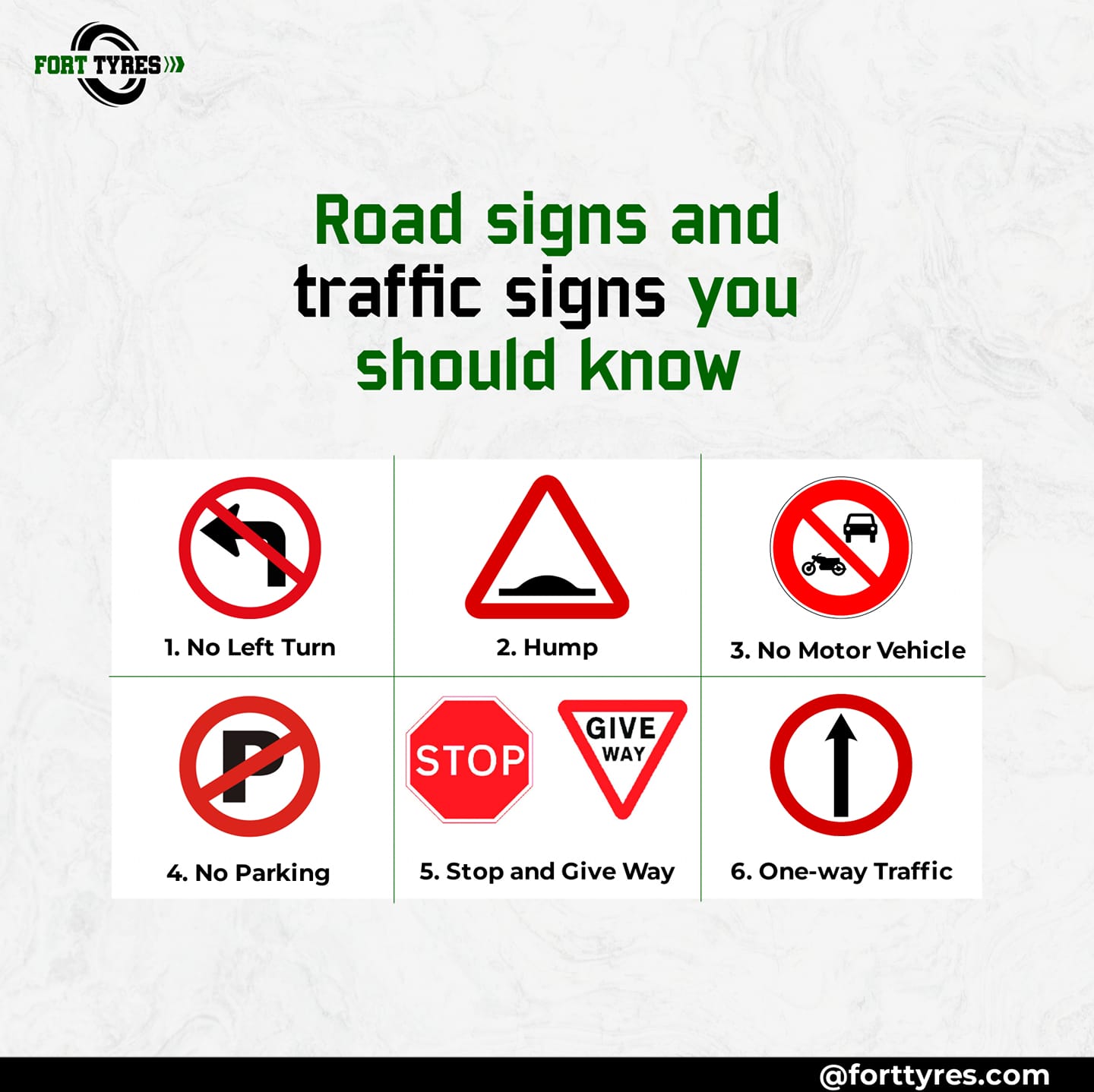 Fort Tyres - Road signs help us drive safely. It's... | Facebook
