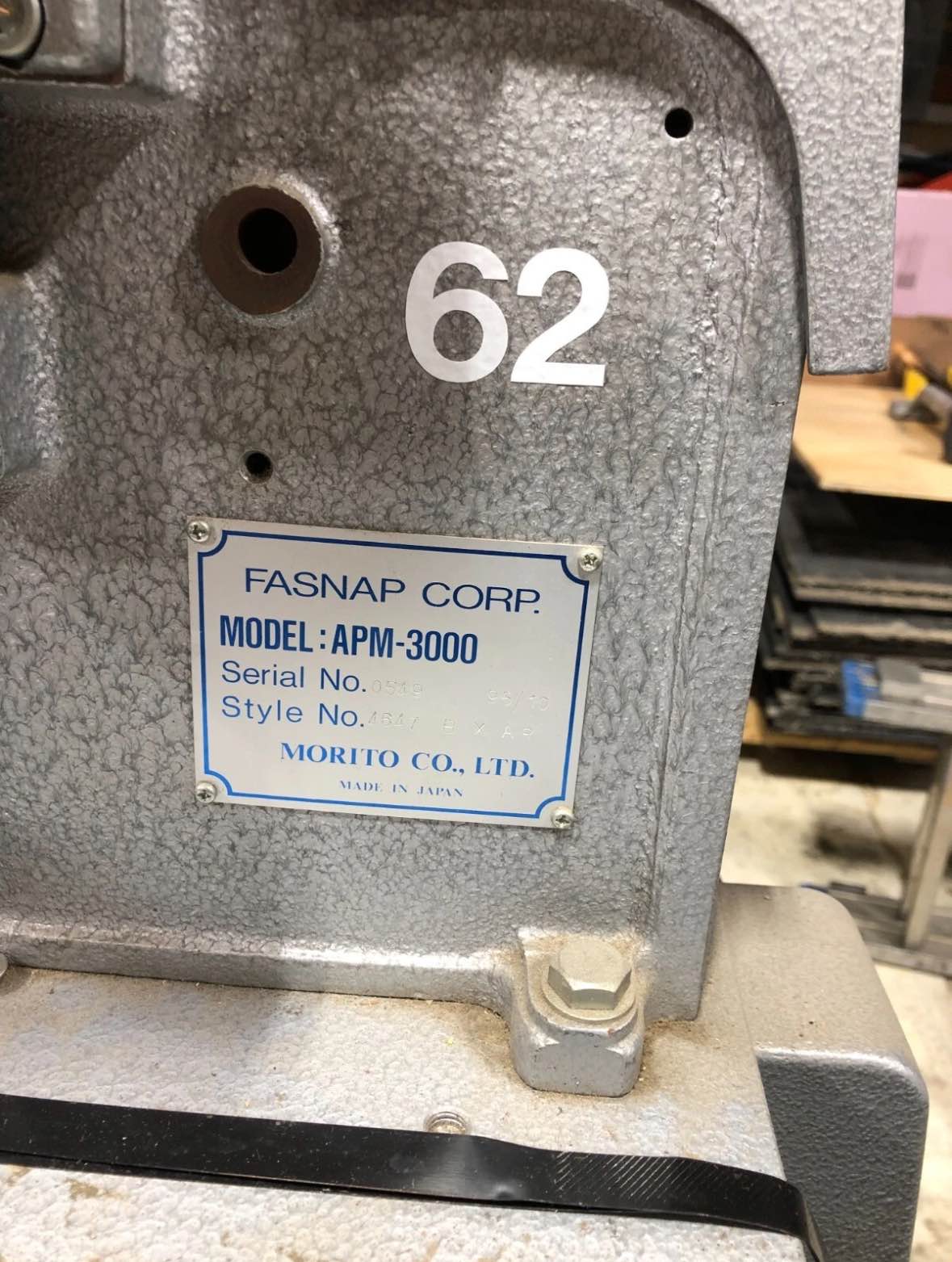 Fasnap Automatic Fastening Machine model APM-3000 - Lathes - West ...