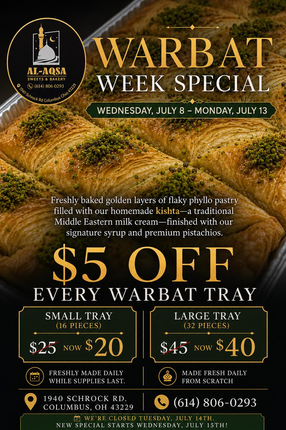 Al Aqsa Sweets حلويات الاقصى | Columbus OH