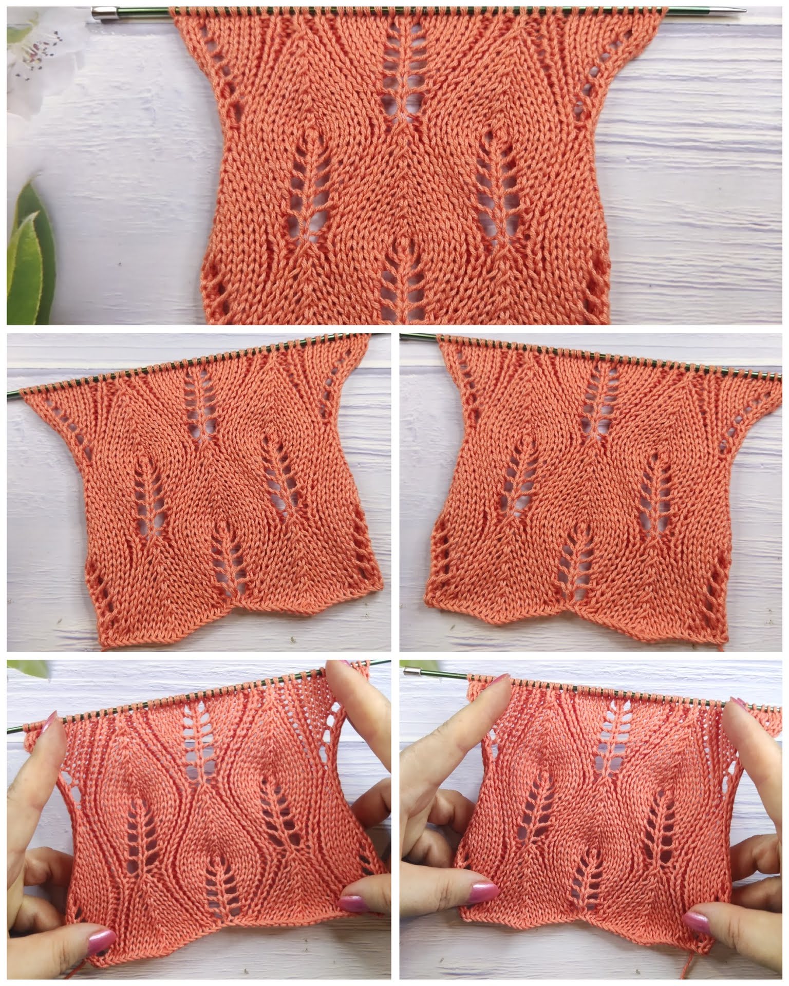 Kostenlose - Blattmuster stricken #Blattmuster #Blattmusterstricken # ...