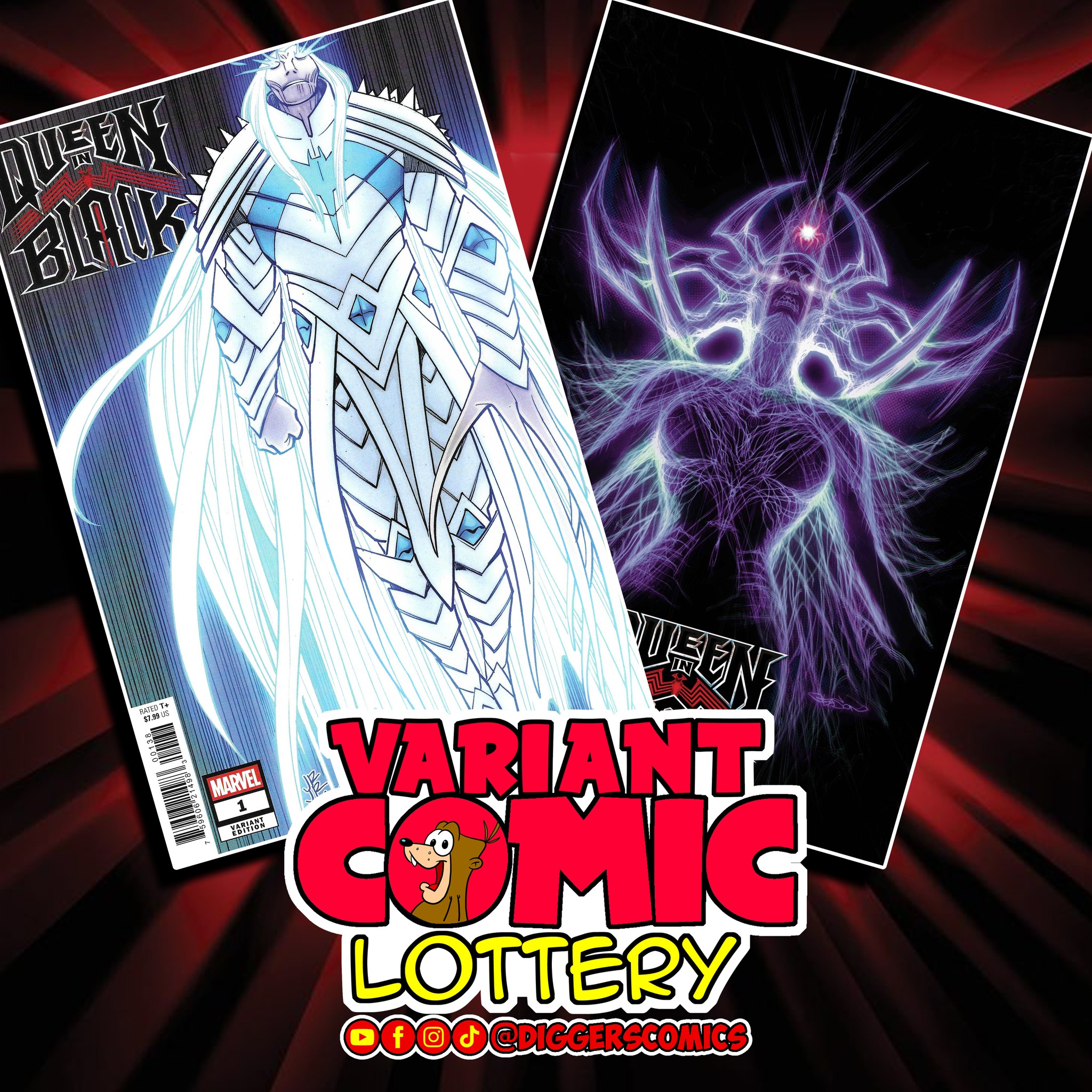 Digger's Comics variant lottery for Queen in Black #1 (August 2026)