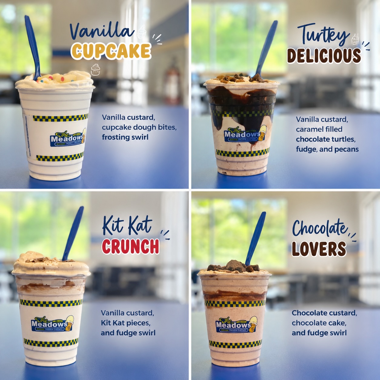 Arctic swirl menu now available at The Meadows