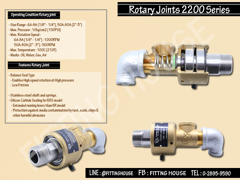 Fitting - #Rotary Joints 2200 Series 25A Operating Condition Rotary ...