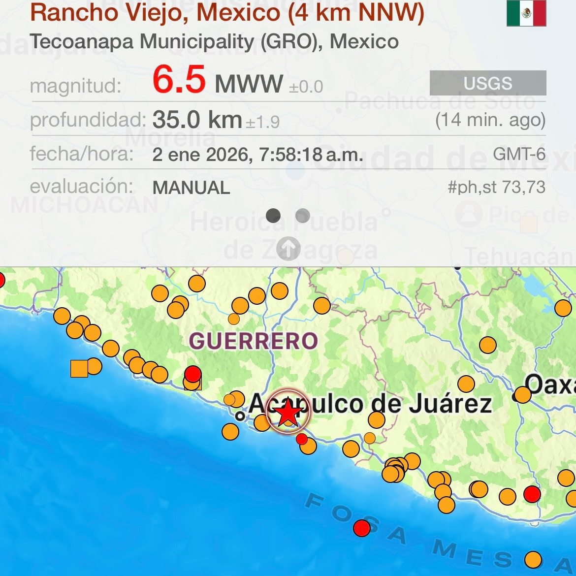 Temblores en México