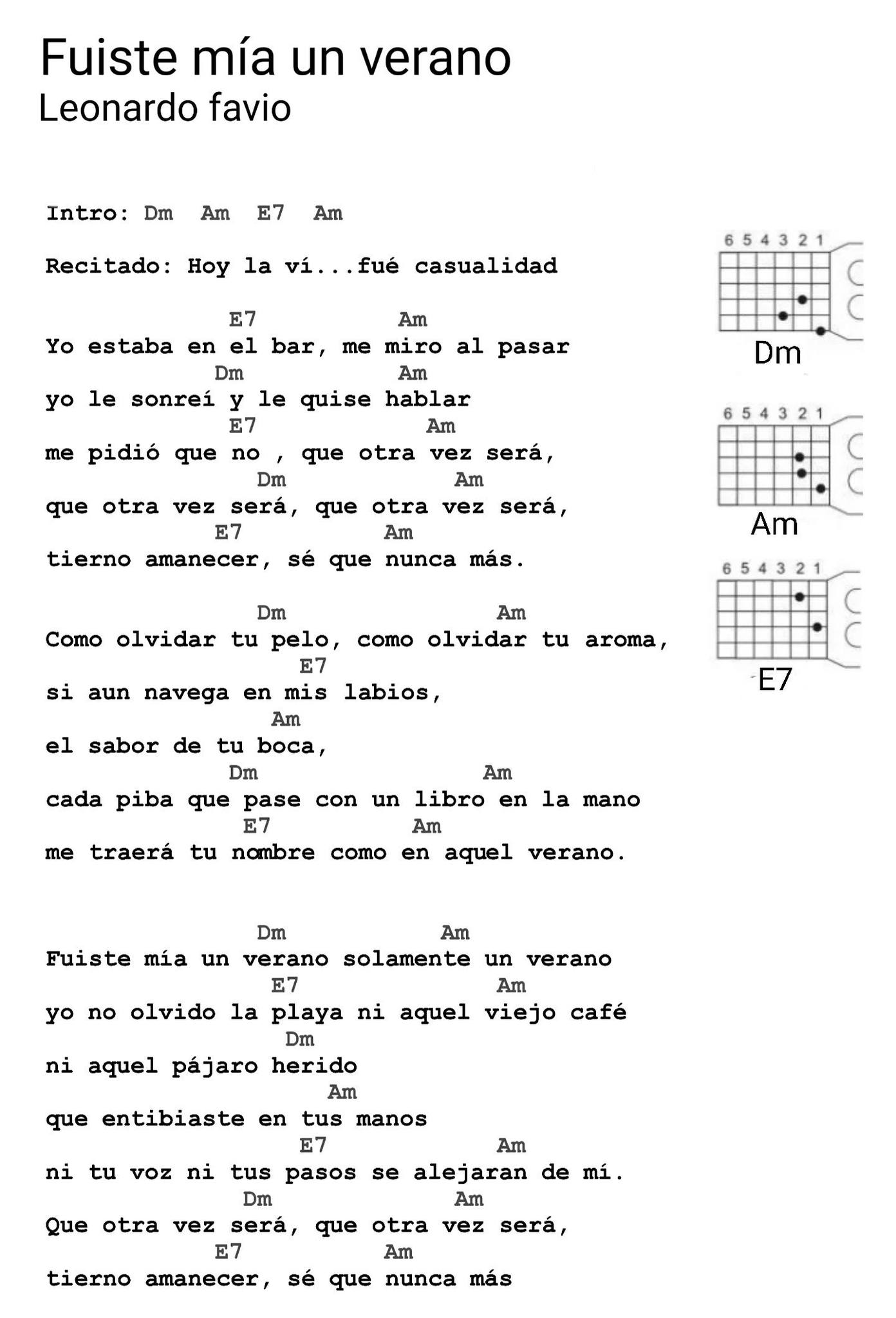Cheo's - Fuiste mía un verano - Leonardo favio. Una buena canción ...