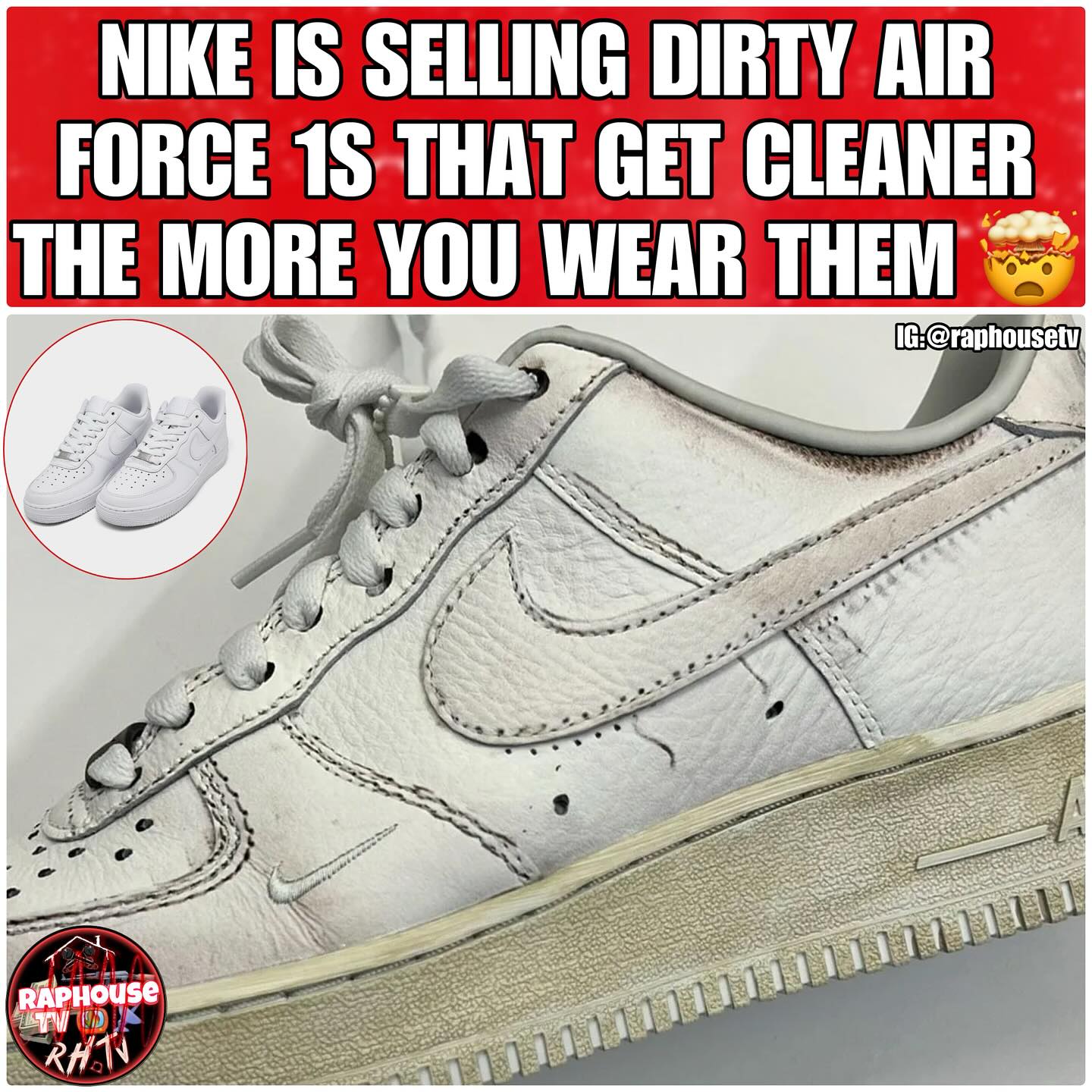 Nike announced its releasing pre-dirtied Air Force 1 sneakers on
