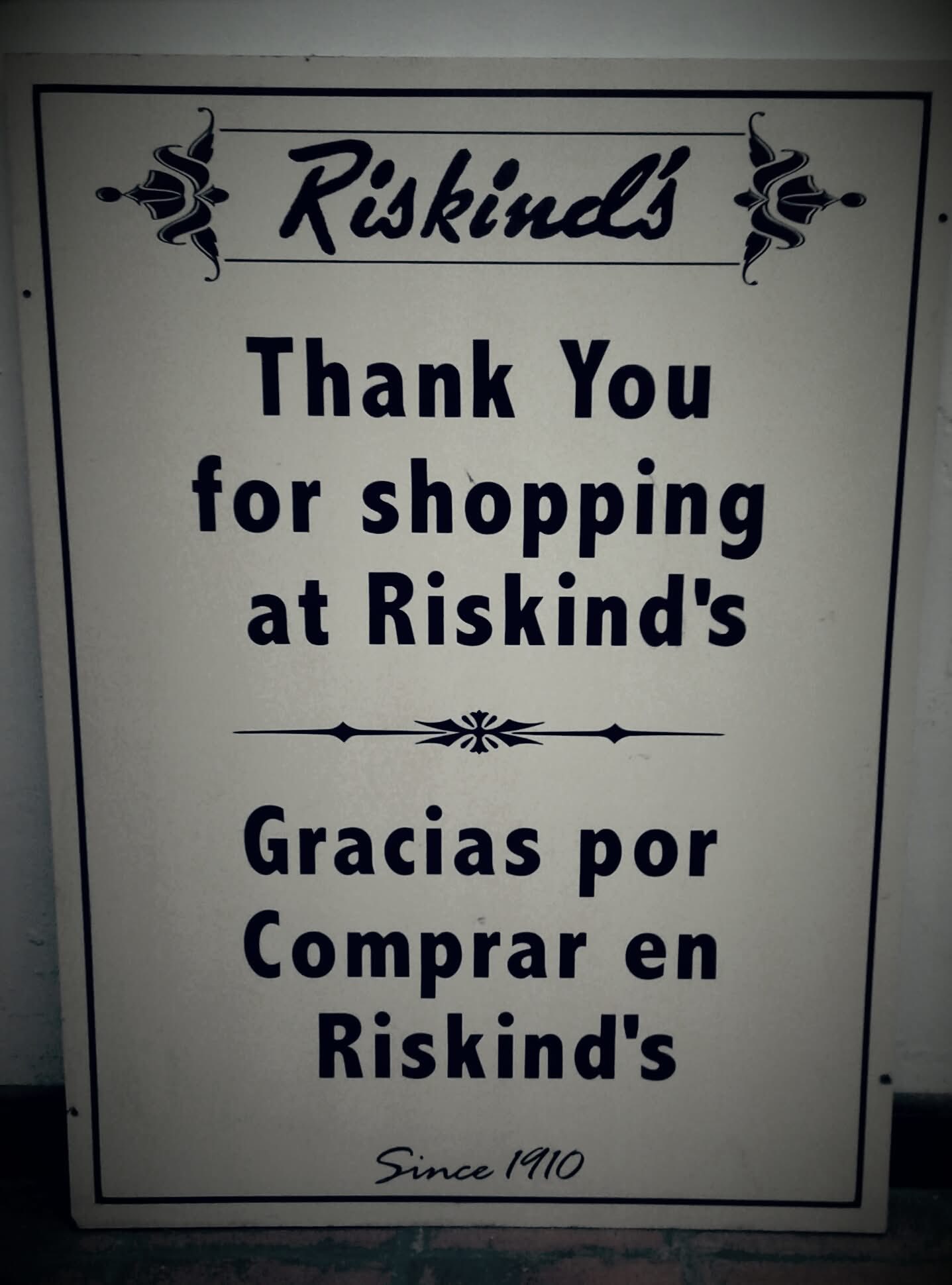 Eagle - Now here are a few photos from the iconic M. RISKIND’S INC ...