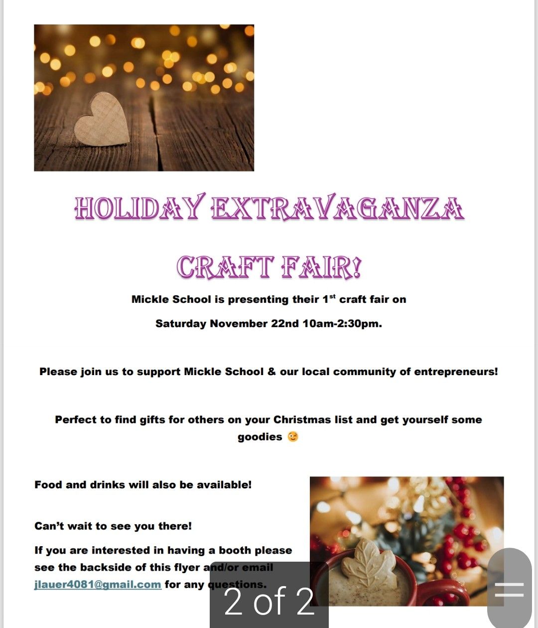 Mickle Middle School PTSO Craft Fair