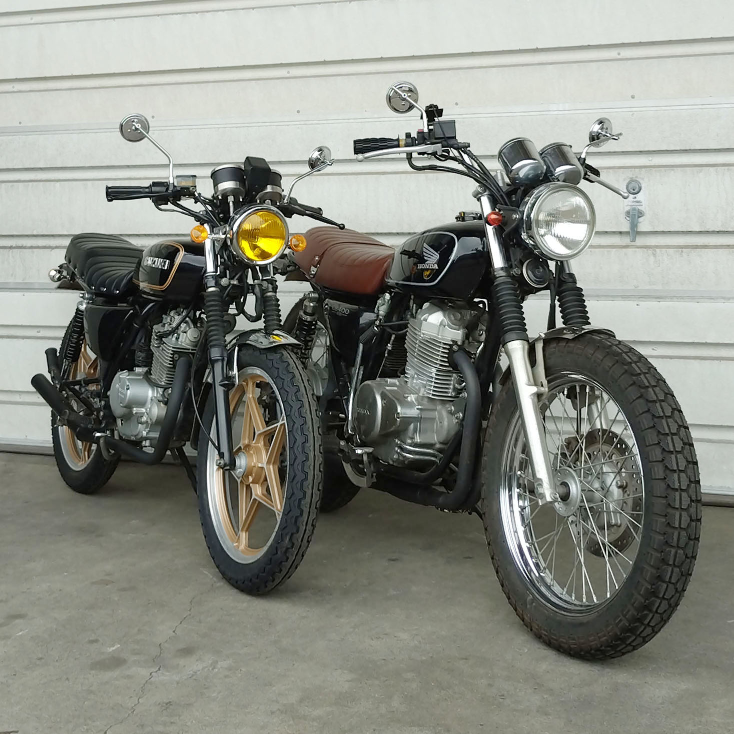 CB400ss+CB250/350タンクのスクランブラー仕様。 #cb250 #cb350 #cb400