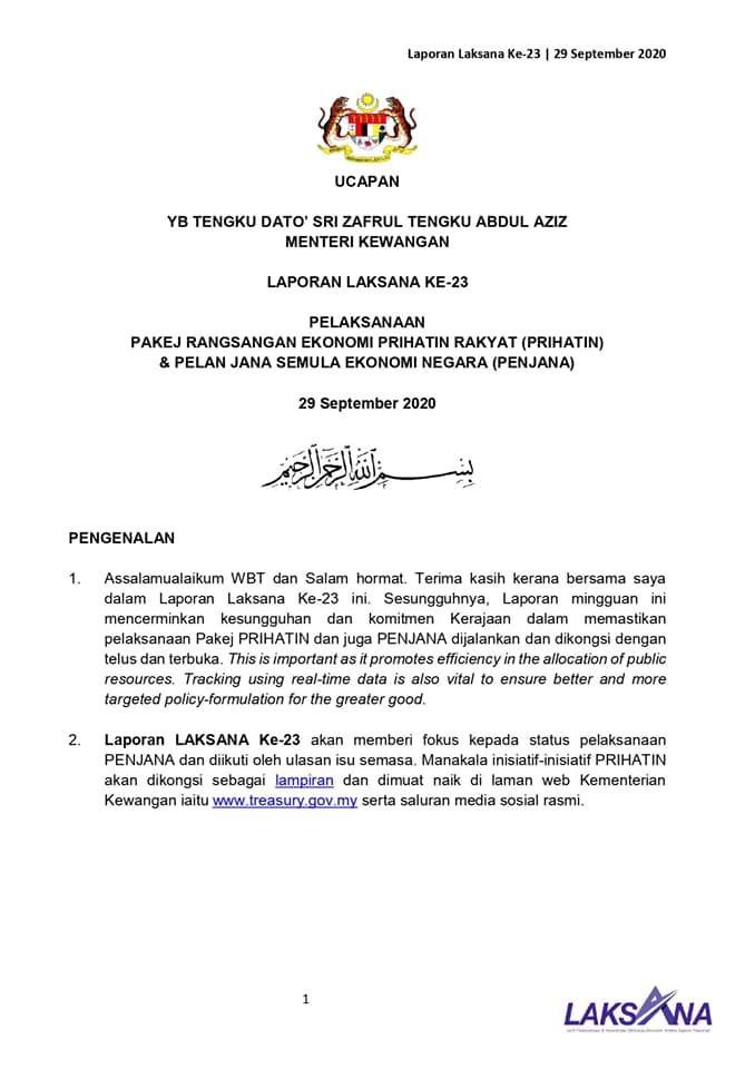 Malaysia S Penjana Progress Rm1 5bn Allocated For Employer Recruitment Promotion As Of End Sep