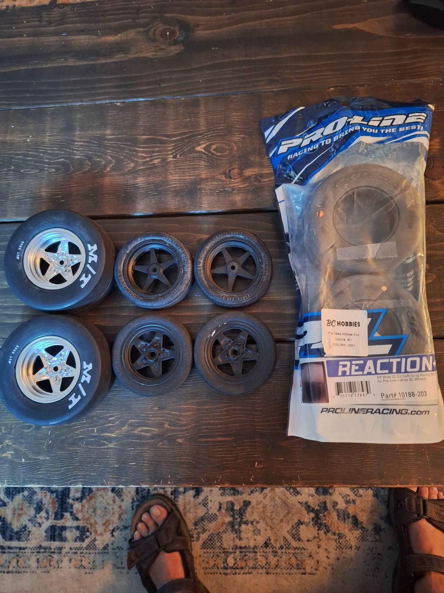 Ruote Anteriori Drag Racing AJC Mods Skineez 2.9 Sottili Per Losi 22s '69 Camaro 5SPK 1:10