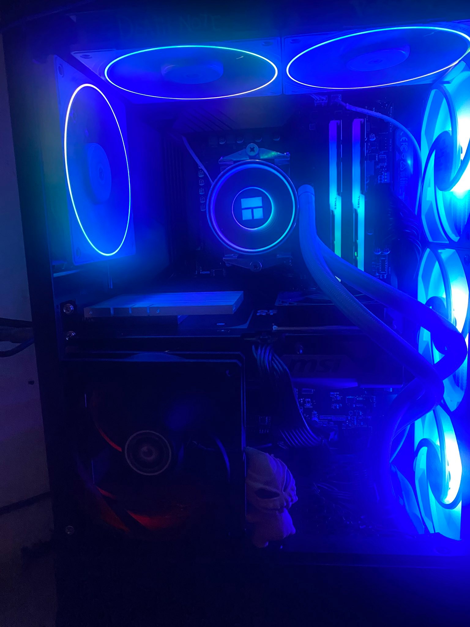 MSI Gaming Plus B550 build with Ryzen 7 5700X and 2x 5060ti GPUs