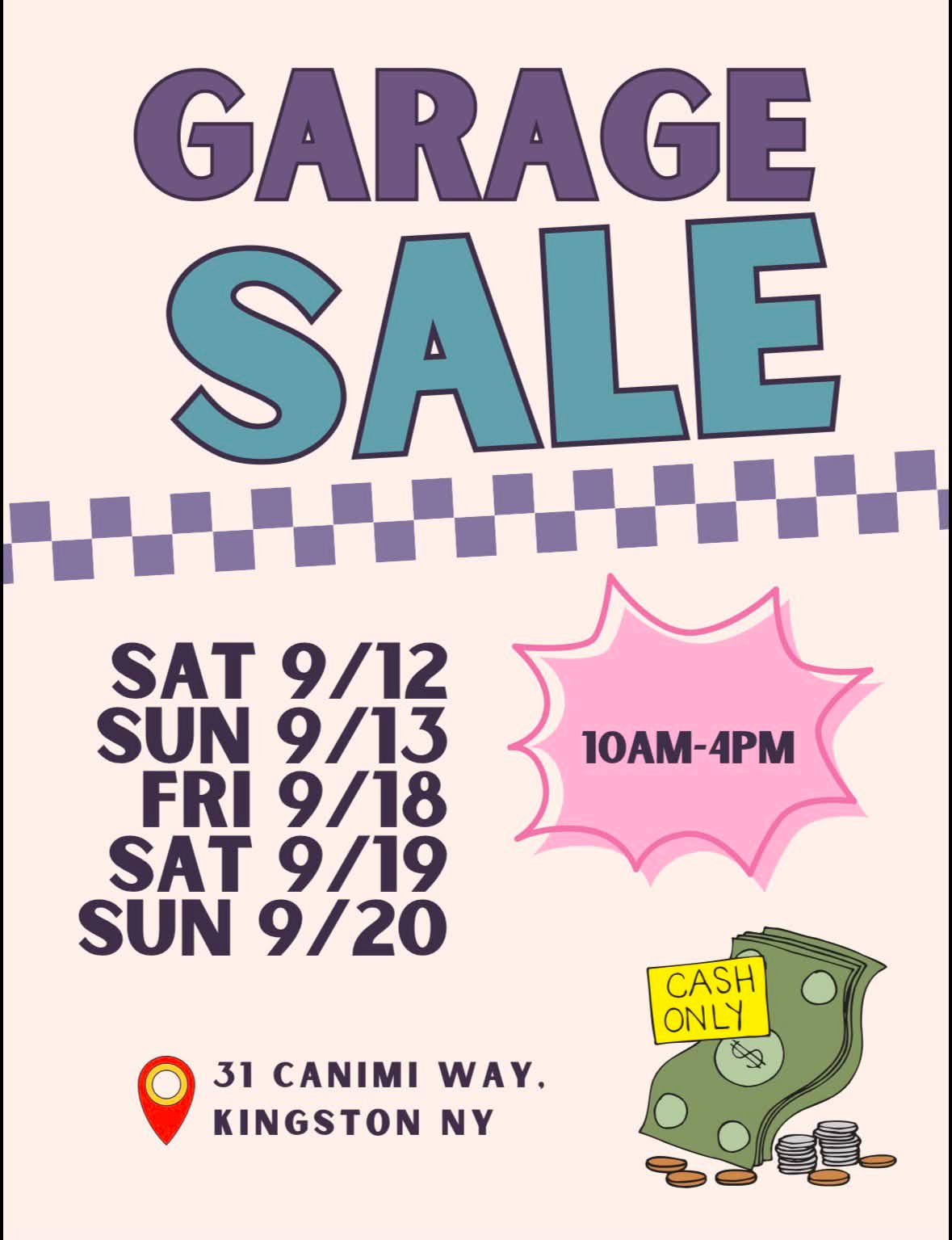 GARAGE SALE!! Free table too! GARAGE SALE SAT 9/12 SUN 9/13 FRI 9