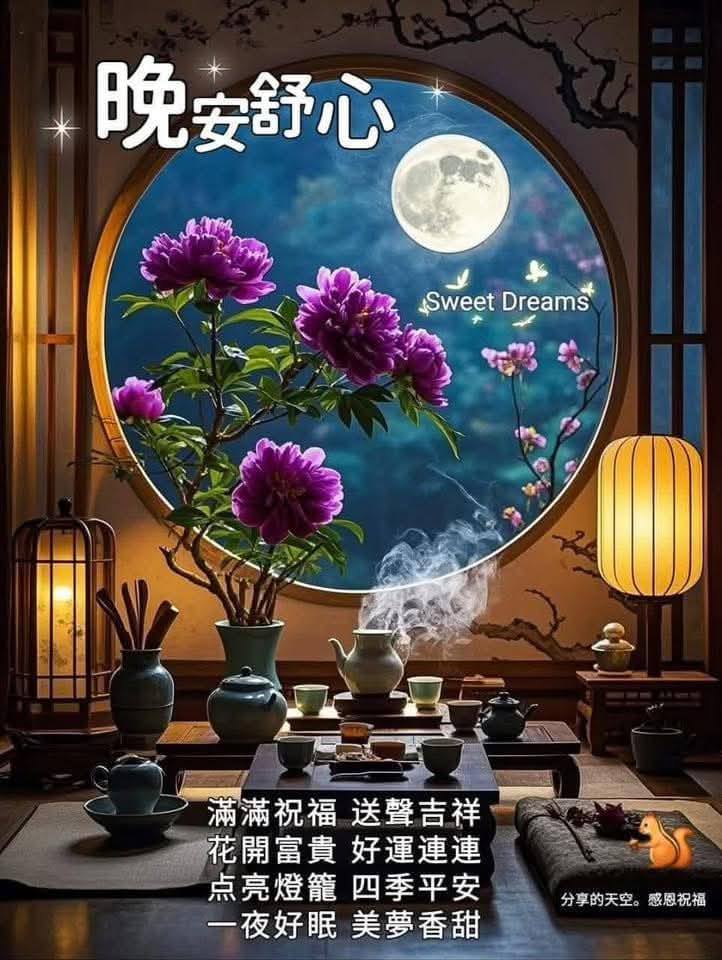 分享早午晚貼圖 | 嗨晚安安 祝大家有個寧靜美麗的夜晚,舒心好眠😴😴😴 | Facebook