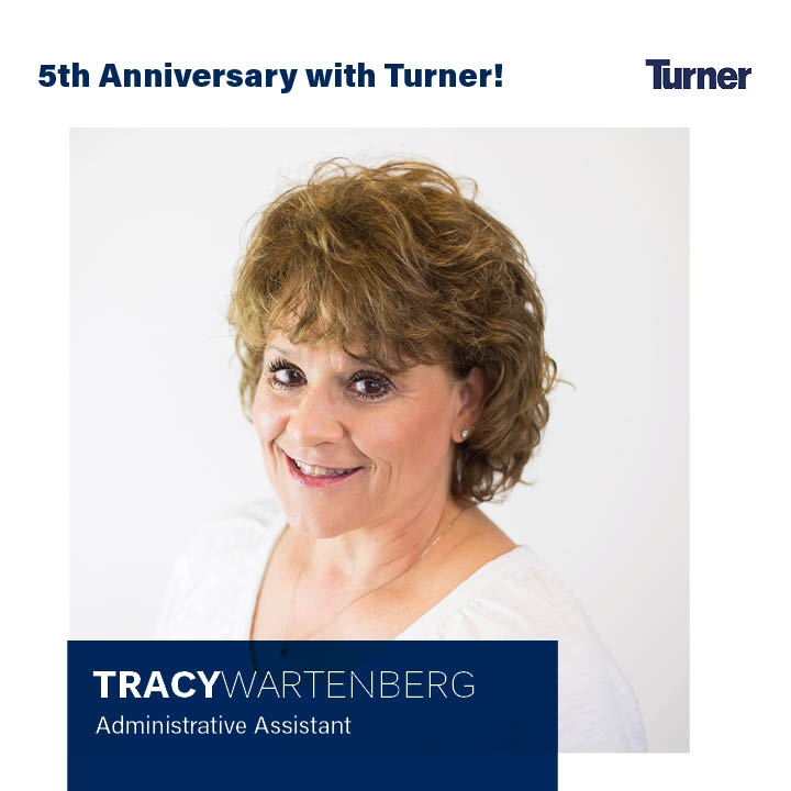 Turner - Happy 5️⃣th anniversary to Admin Assistant Tracy Wartenberg! 🎉 ...