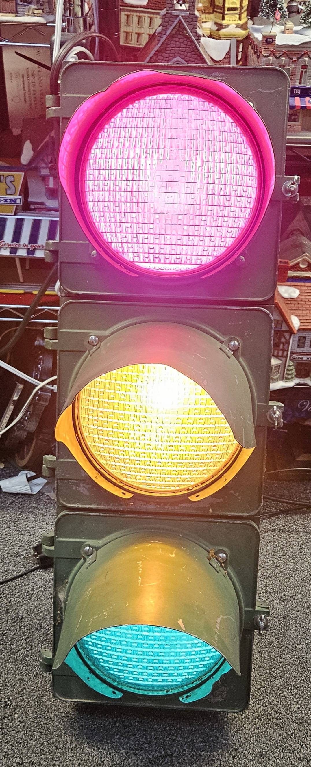 3 vintage working traffic lights just made it down to the shop.