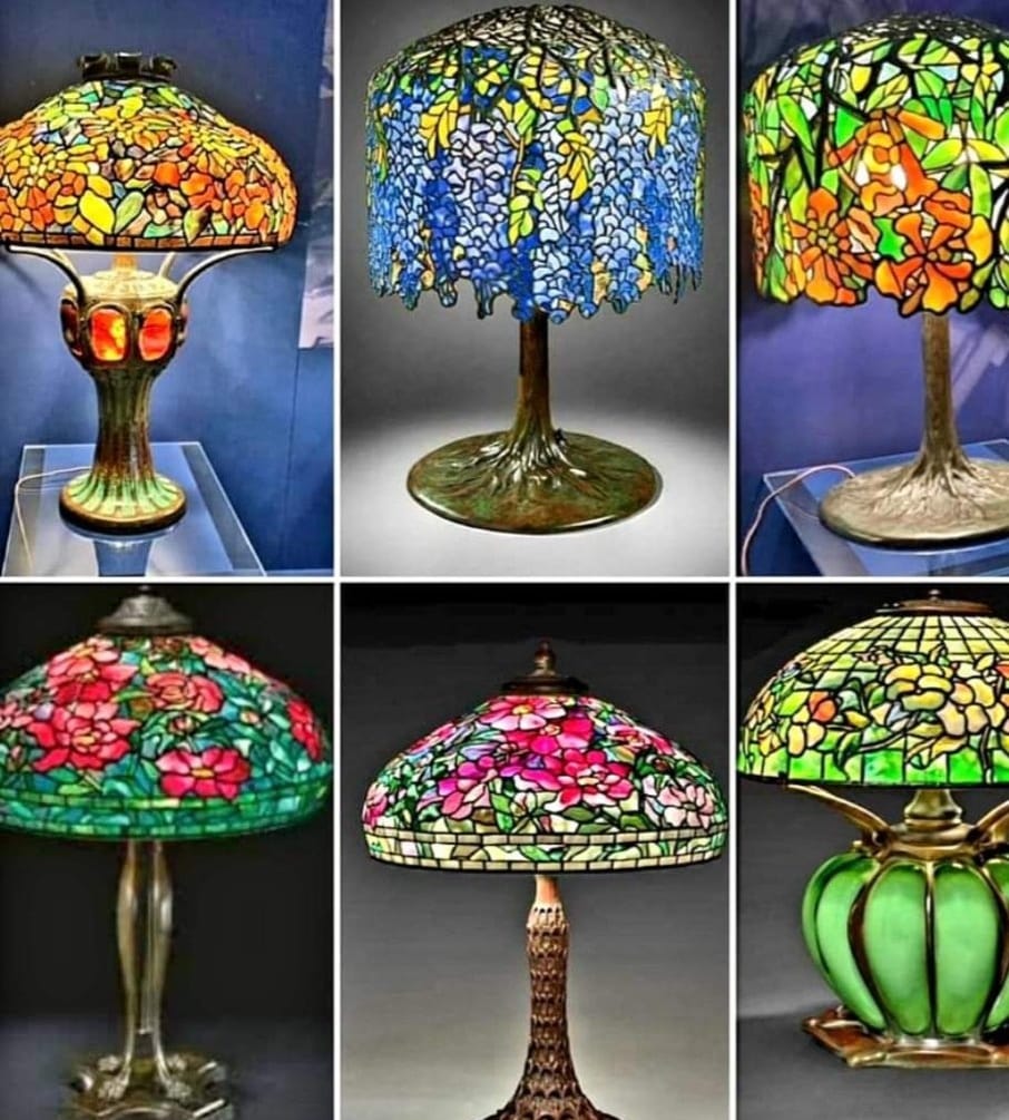 STAINED GLASS LAMPS OF LOUIS COMFORT TIFFANY which were designed