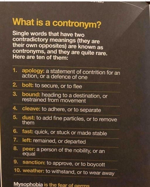 Read Write Now - A contronym or contranym is a single word... | Facebook