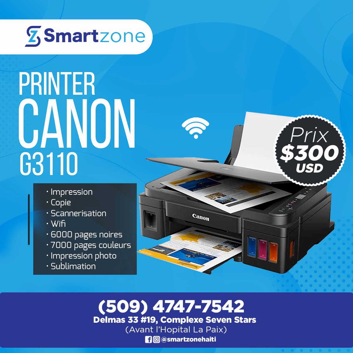 Imprimante 🖨️ 📌 Adresse Delmas 33 no.... Smart Zone Haïti Facebook
