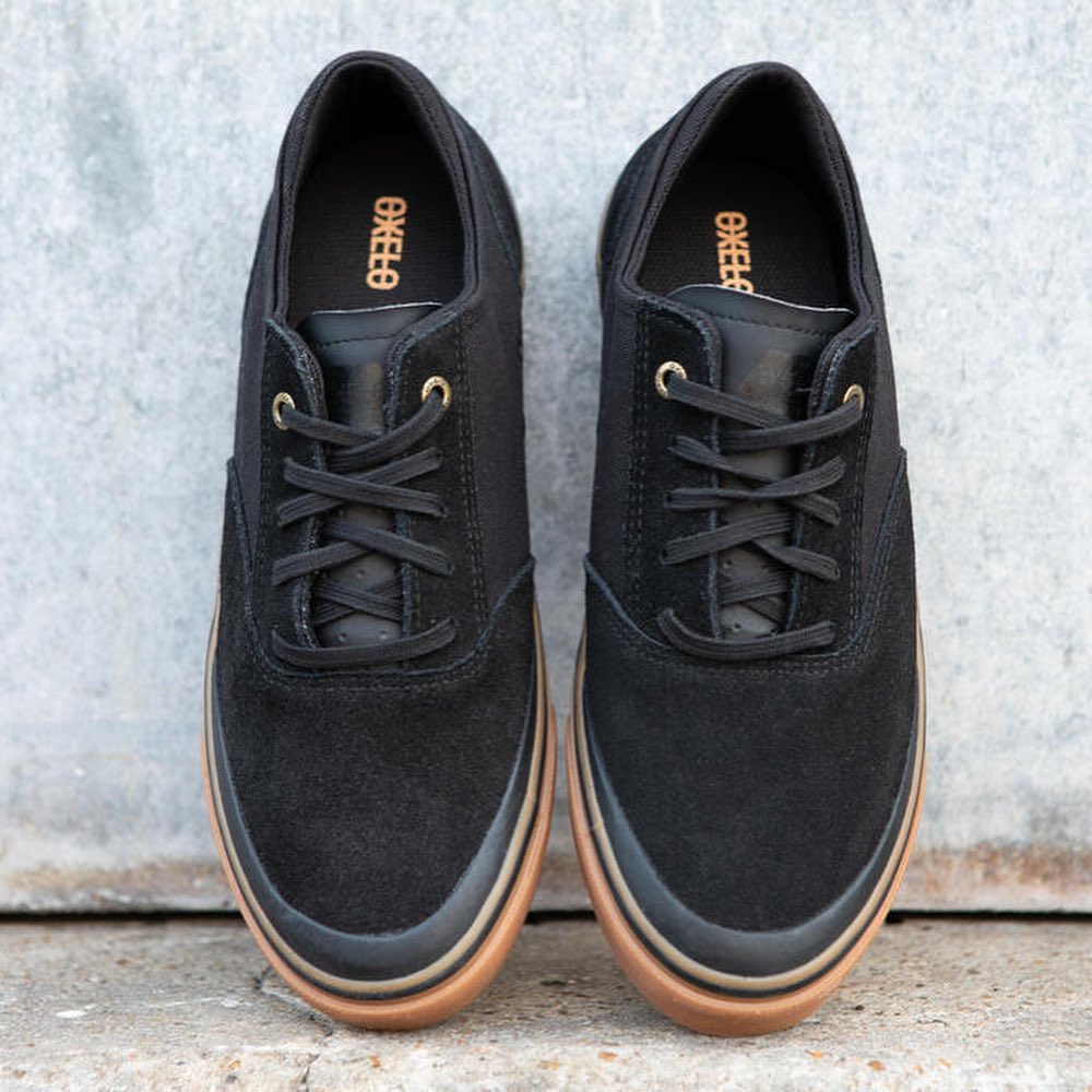 Vulca 500 Adult Low-Top Skate Shoes Black/Rubber Sole Decathlon