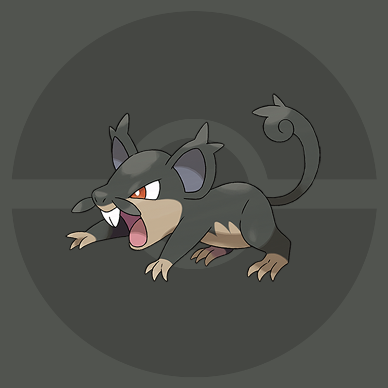 Pokémon - #019 Rattata ~ Koratta ~ [Dark][Normal] (Alolan Form ...
