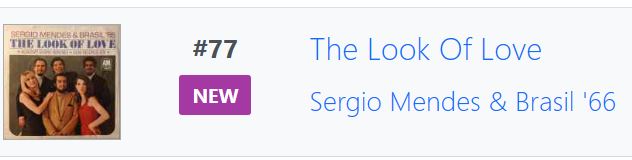 The Look of Love by Sergio Mendes is a standout song