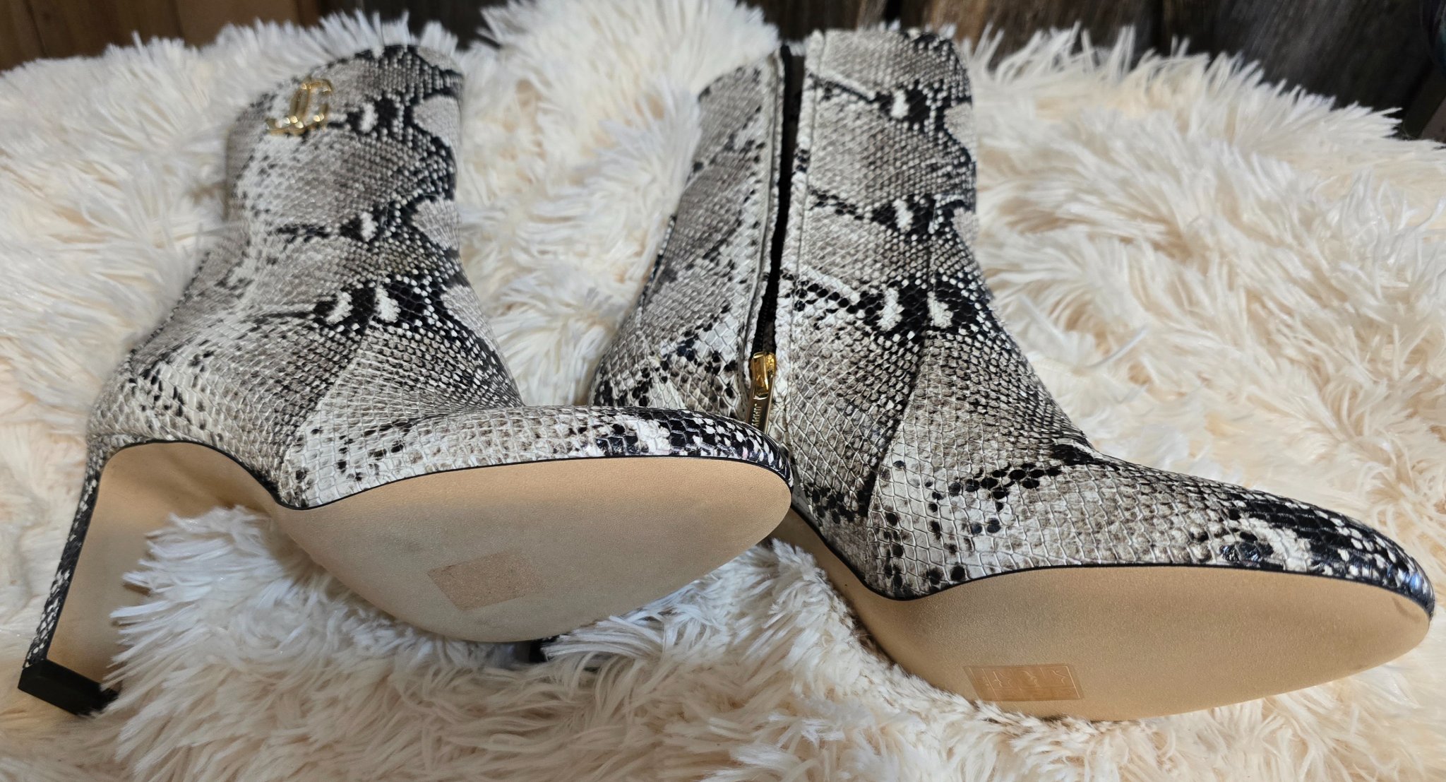 Jimmy Choo Faux Python Snakeskin Ankle Boots - Boots - Kannapolis ...