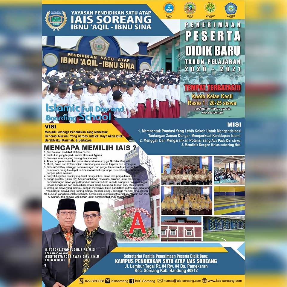 IAIS Soreang - PPDB T.P. 2020/2021Gelombang 2 - RA Ibnu... | Facebook