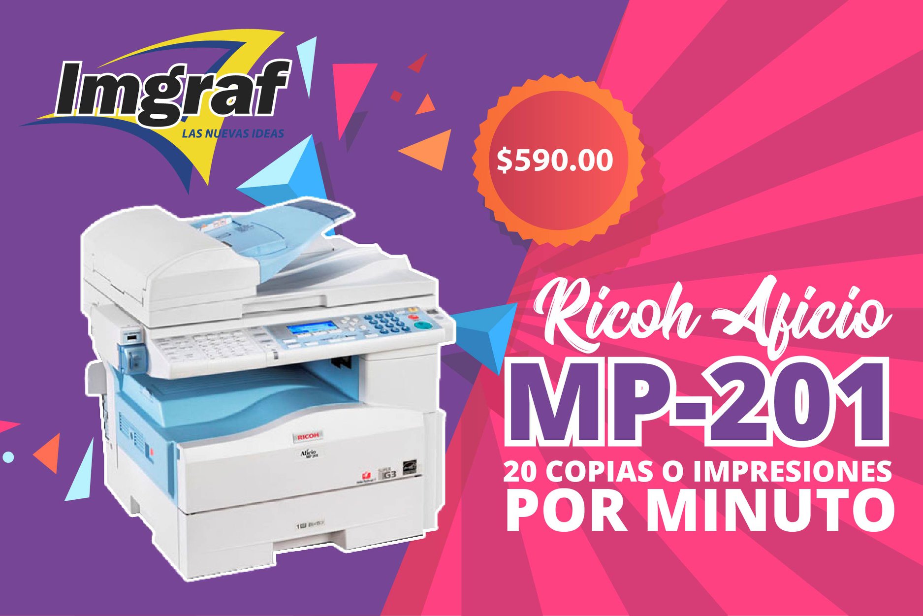 Imgraf Ecuador - Ricoh Aficio MP-201 ¡APROVECHA ESTA... | Facebook