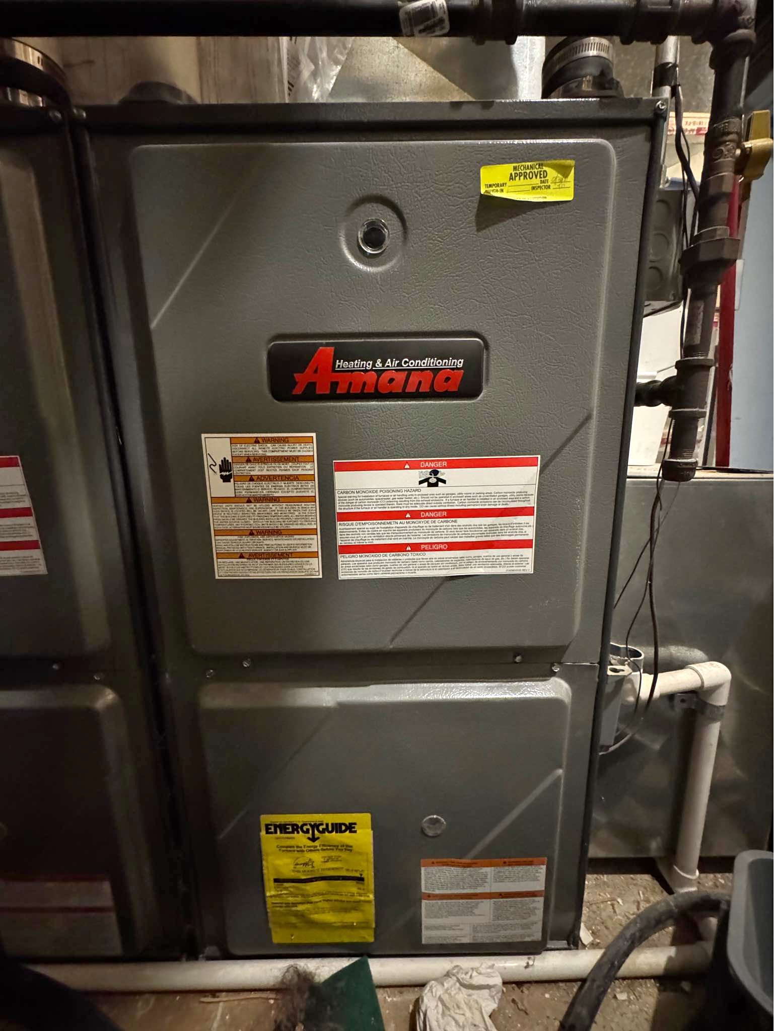 Amana amh95 high efficiency gas furnace - Air Conditioners - Kentwood ...