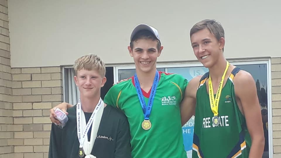 The boys' u17 podium at... - Hoërskool Pearson High School
