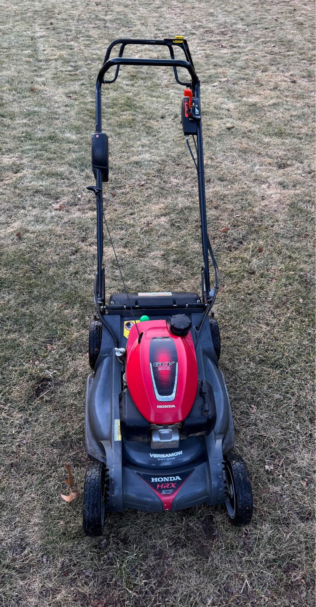 Honda HRX217HZA Lawn Mower 21in Self Propelled Hydrostatic Electric ...