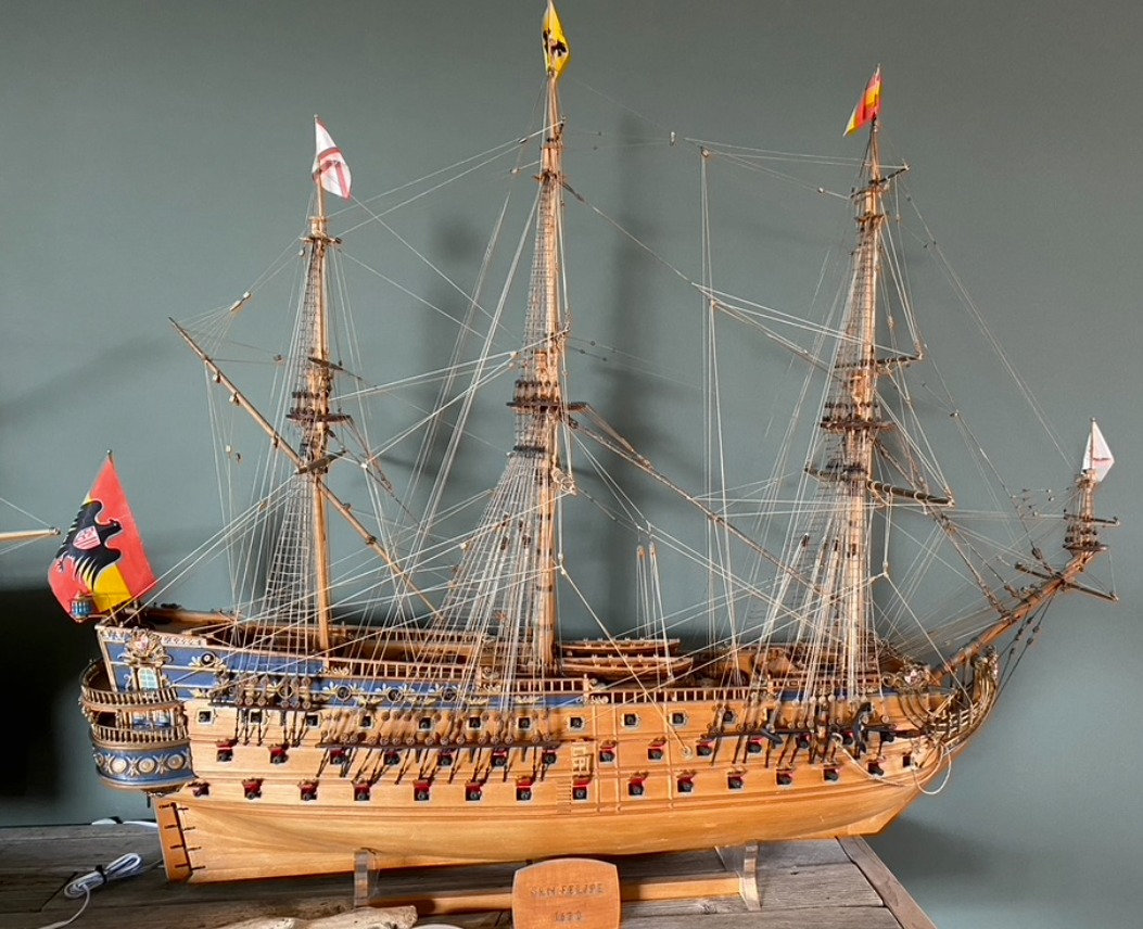 San Felipe 1690 handcrafted wooden ship model