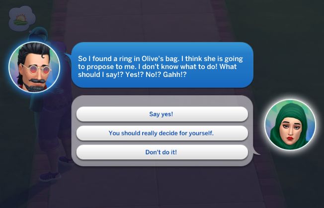 The Sims 4 No Mods and Custom Content | What should my sims answer ...