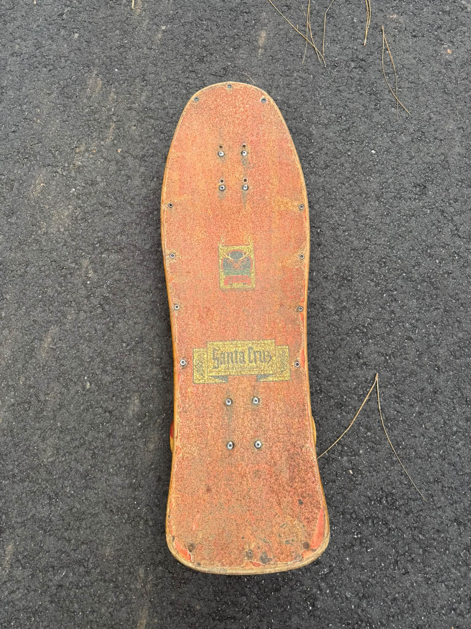 Vintage Jeff Kendall skateboard with antlered deer design
