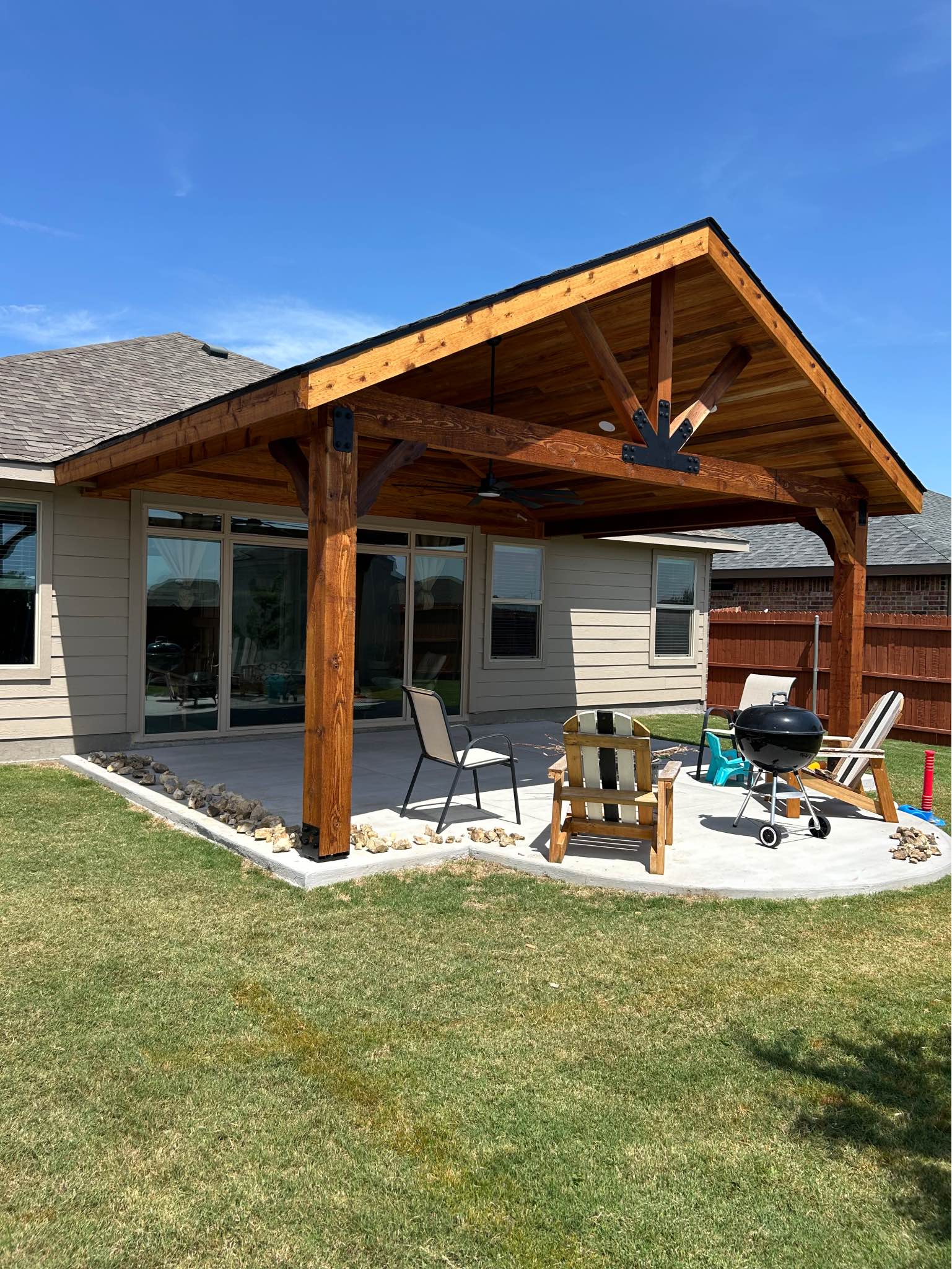 Architectural Cedar Gable Patio Covers – HOA & Permits Included ...