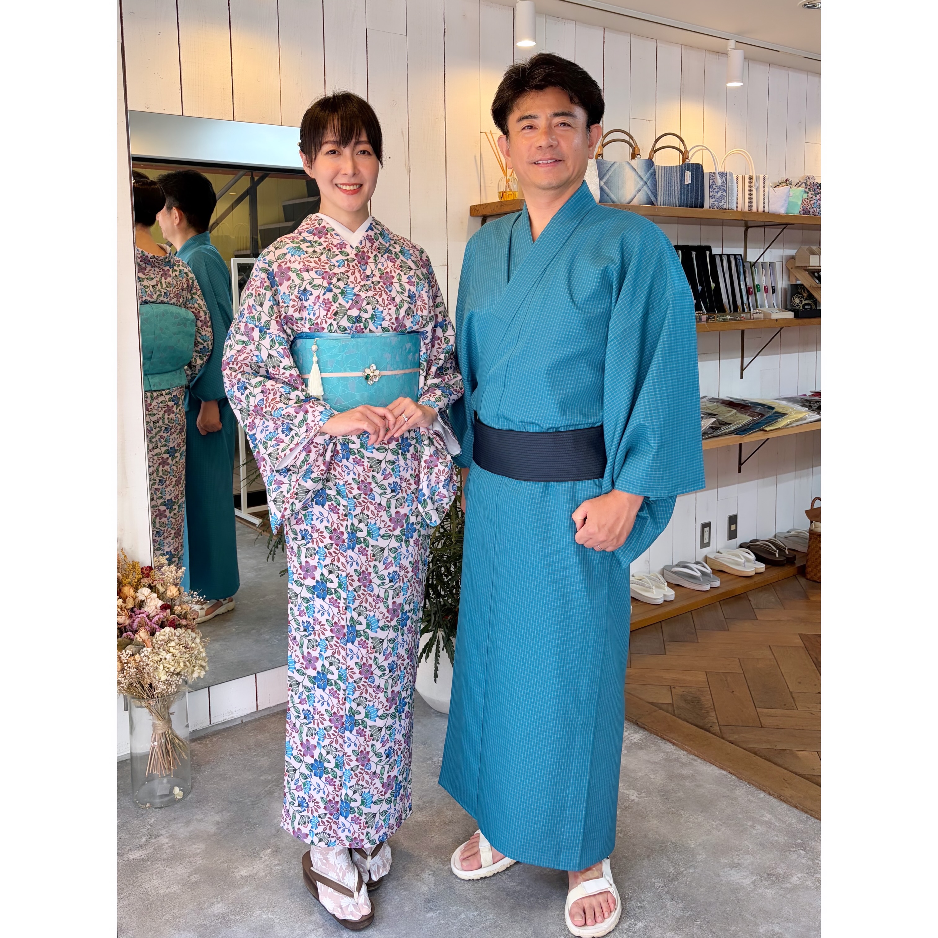 ゆ*ぴ様 夏着物　細絽　付下げ　ブルーグレー Kyoto 夏着物 付下げ ゆ*ぴ様 Kyoto-shi ブルーグレー 細絽 |