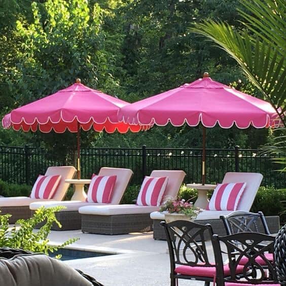hot pink patio umbrella Elyrthriumc Boho Beach with Fringe Umbrellas 6.5ft Portable Outdoor Umbrellas for Table Tilt Pool-Umbrella Rainproof Holiday Umbrellas Patio Parasol with Carry Bag UV Protection : Patio, Lawn it provides essential shade for those sunny days Italian 6 ft Umbrella Acrylic
