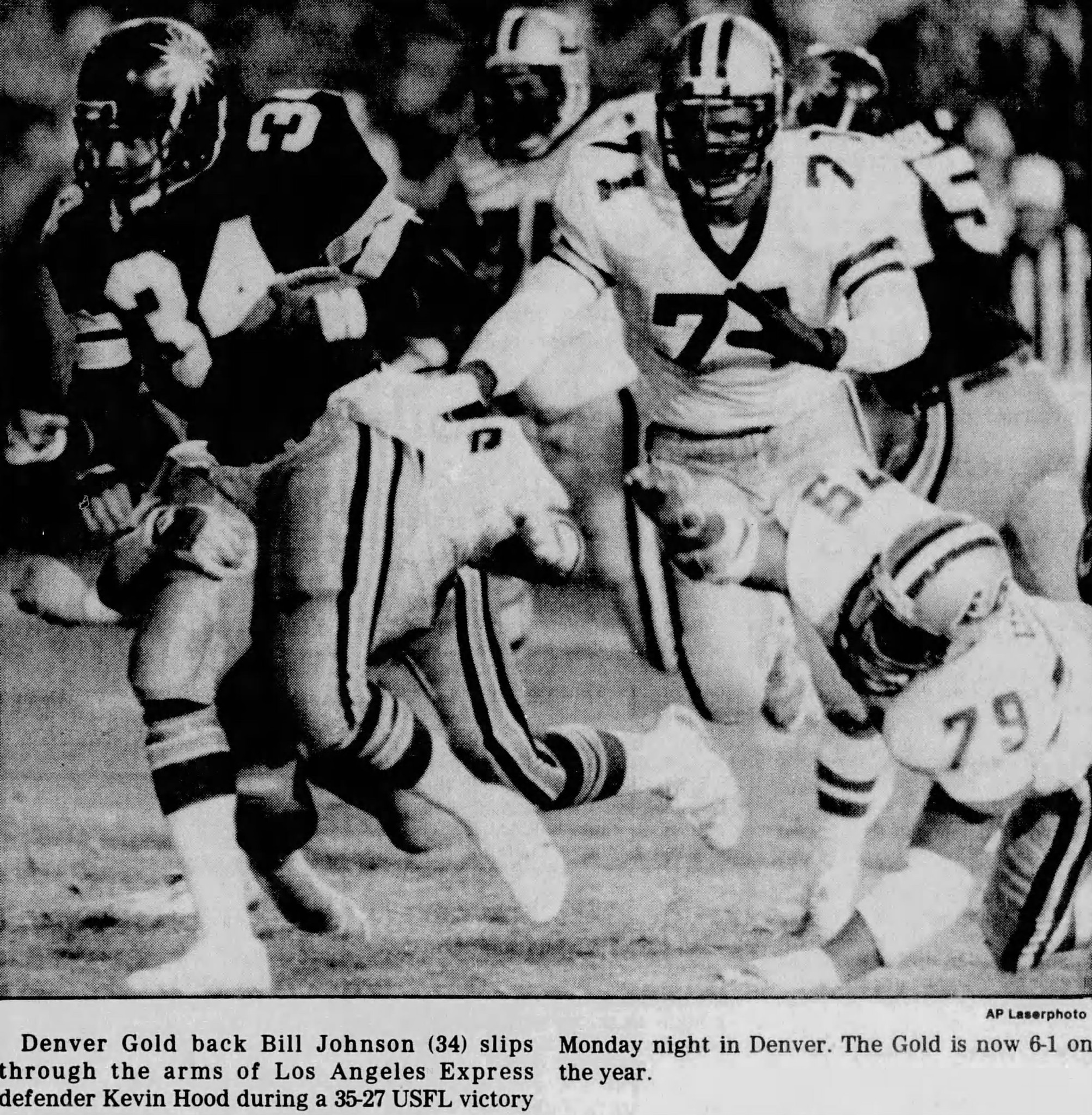 1984-4-9 Los Angeles Express at Denver Gold (USFL week 7)