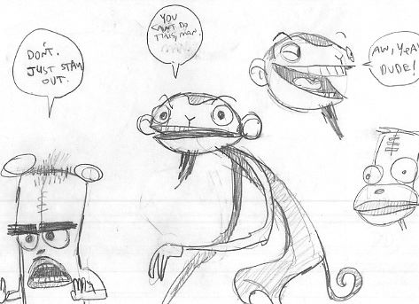Doug TenNapel - Loose sketches for my Nickelodeon pilot Solomon Fix ...
