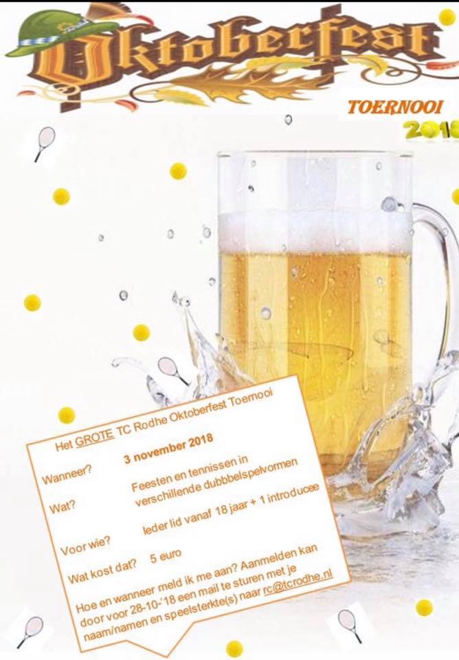 TC Rodhe - Beste Rodhenaren, Zaterdag 3 november wordt...