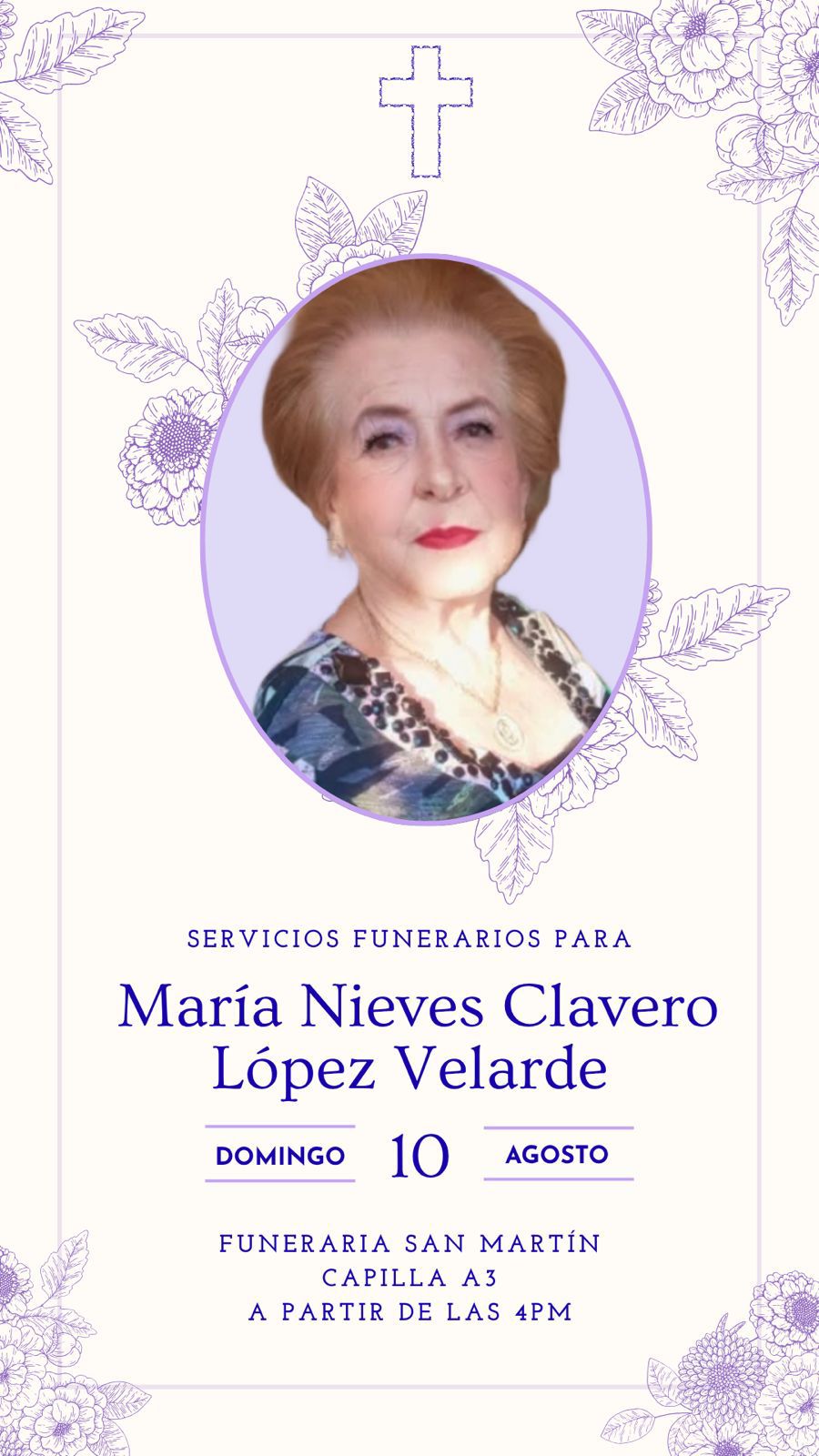 Paquetes - Lamentamos La Irreparable Perdida De La Señora Maria Ines ...